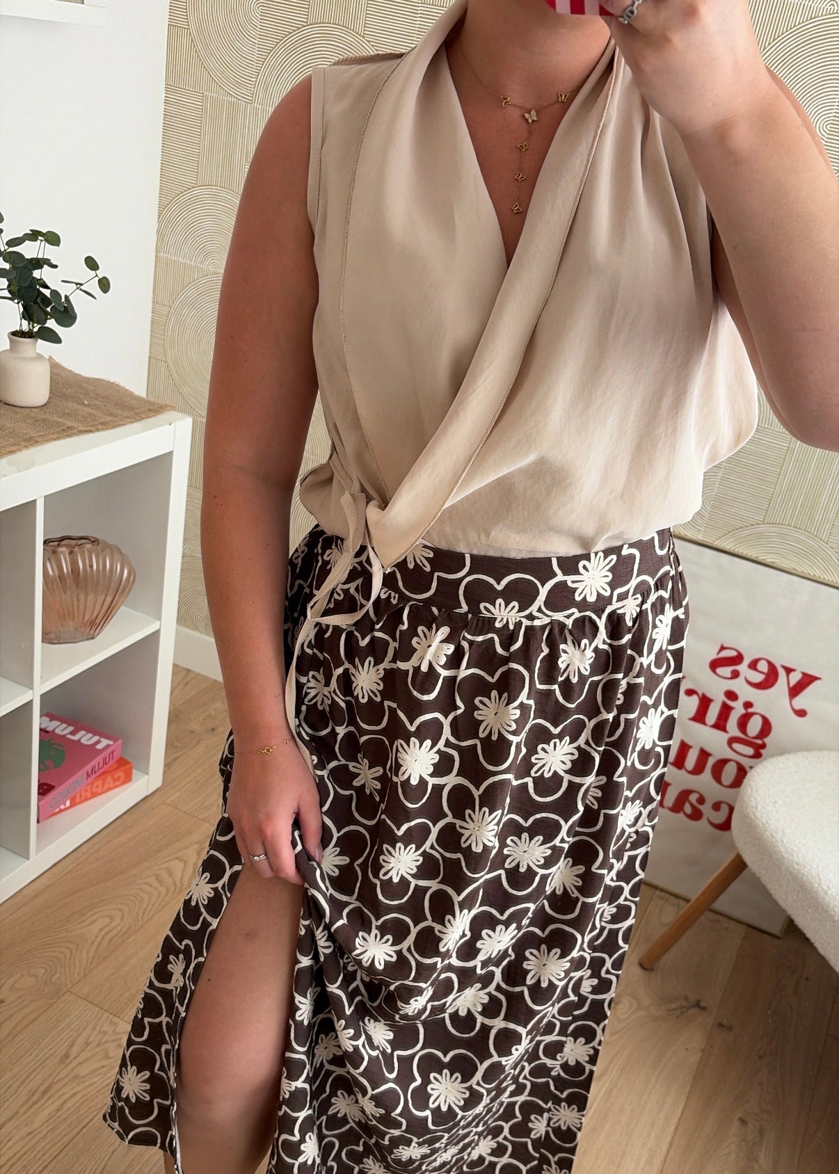 Jupe longue choco - ALYA