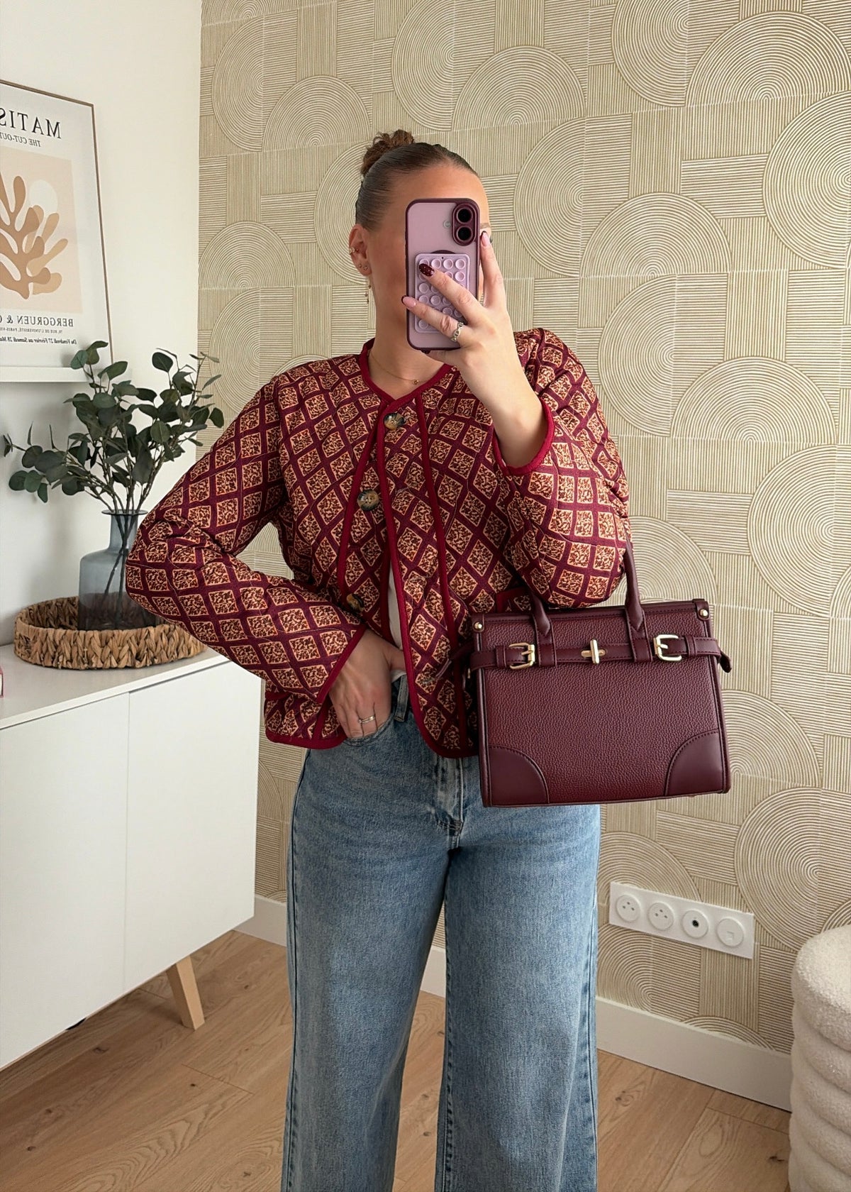 Veste matelassée bordeaux - LOZIA