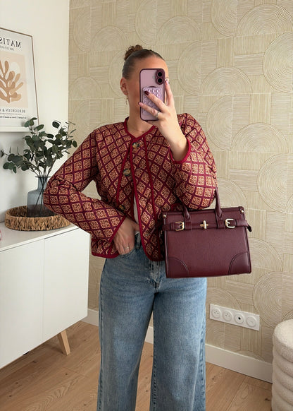 Veste matelassée bordeaux - LOZIA