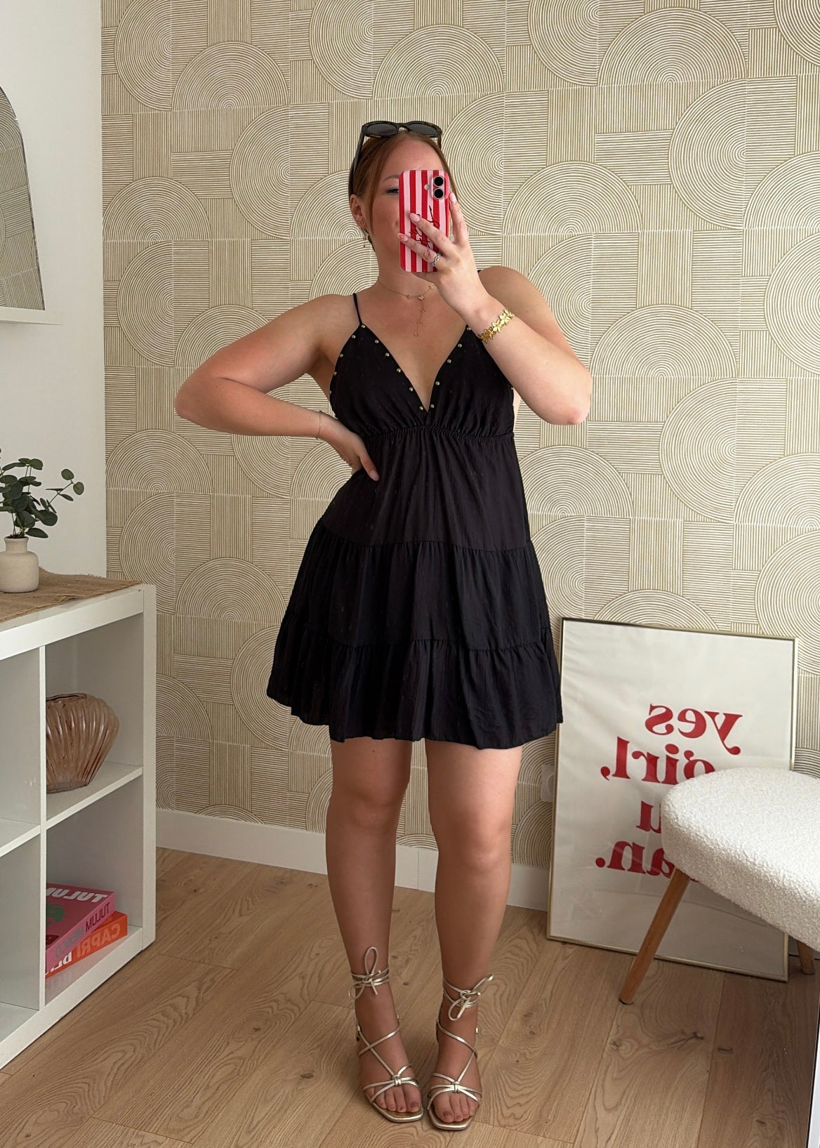 Robe cloutée noire - OLIVIA