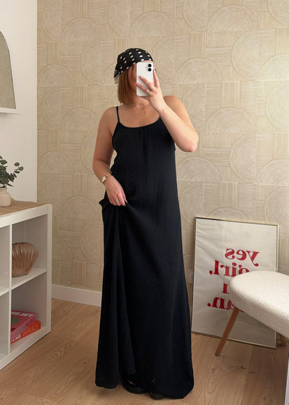 Robe longue noire - NAOMIE