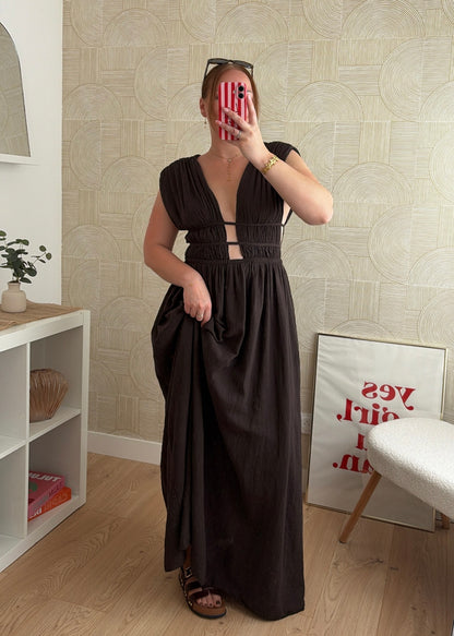 Robe longue choco - LAYNA