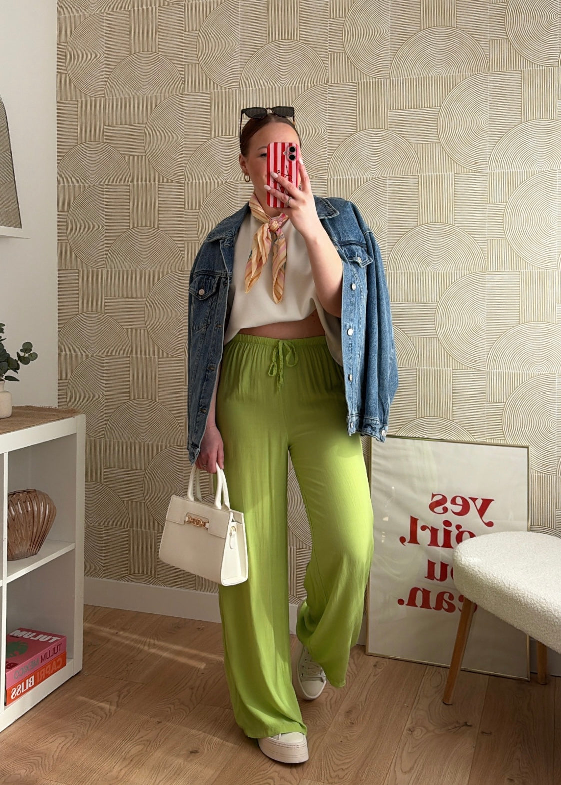 Pantalon fluide kiwi - CLAIRE