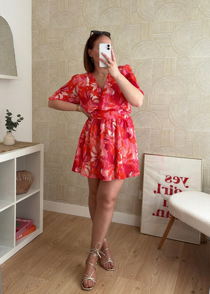 Robe courte rouge - NAOMY