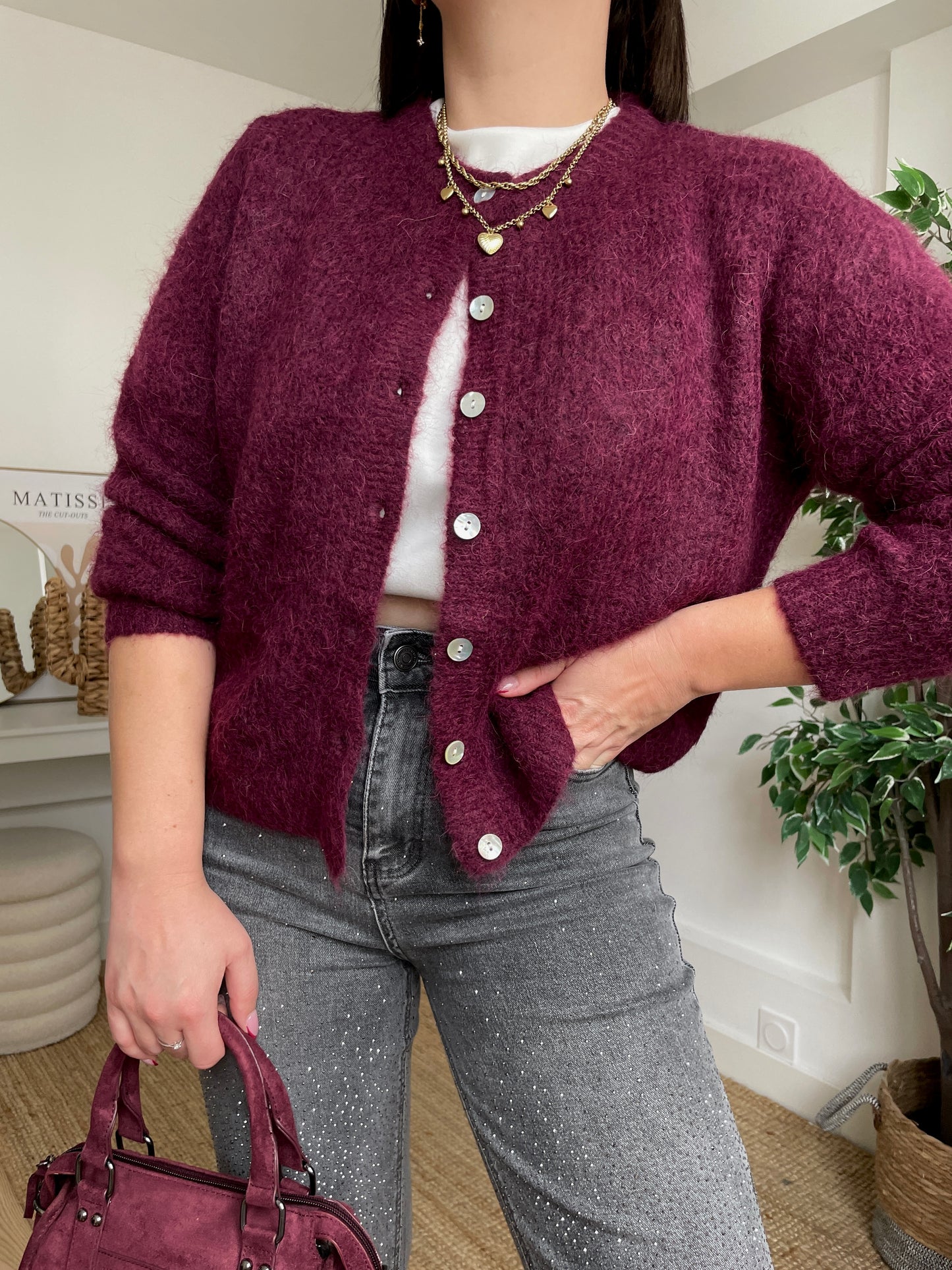 Gilet prune - IRENE