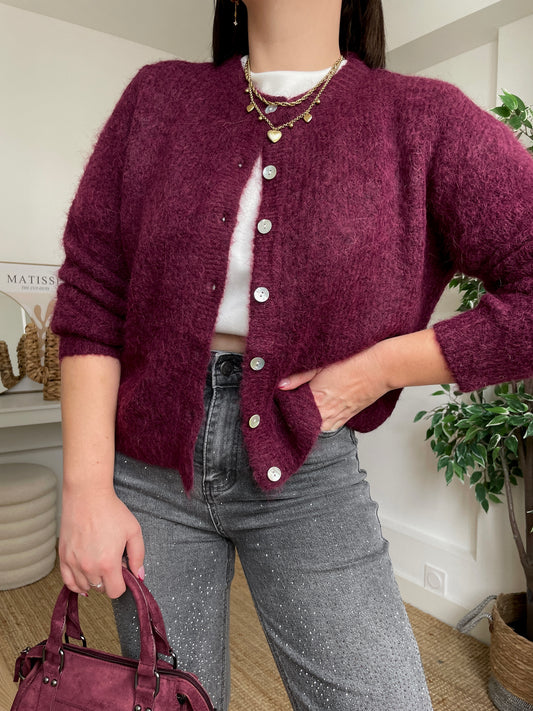 Gilet prune - IRENE