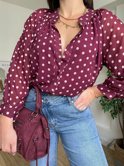 Chemisier bordeaux - GRENAT