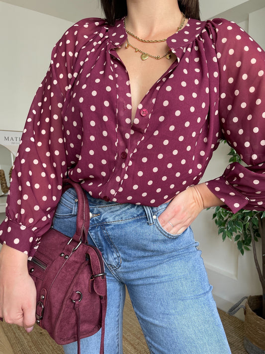 Chemisier bordeaux - GRENAT