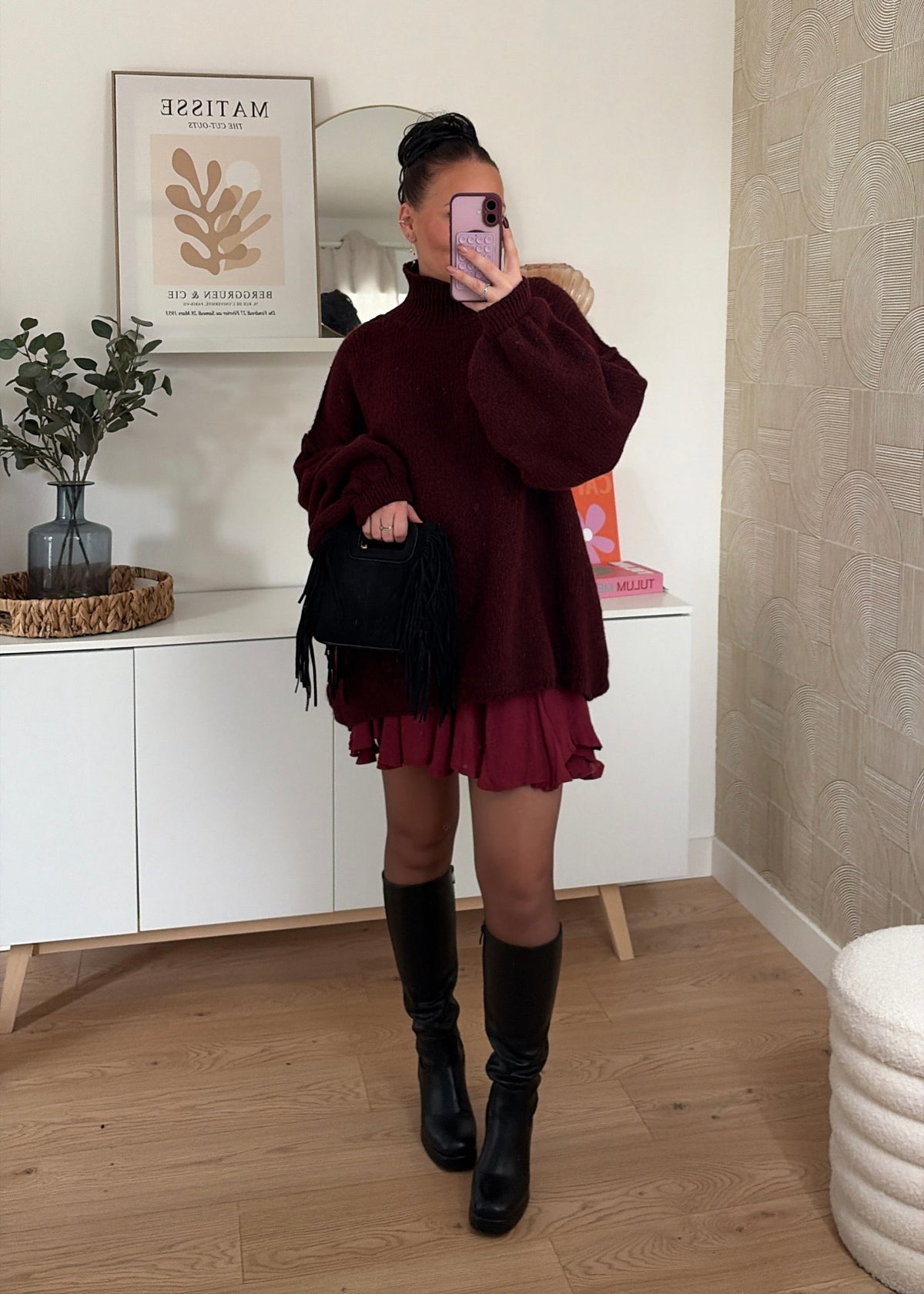 Pull oversize bordeaux - INÈS