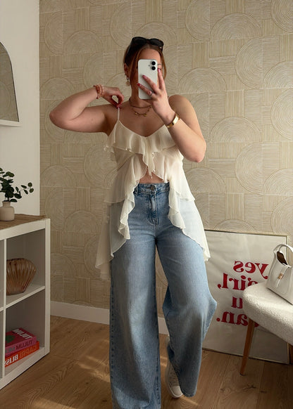 Top asymétrique blanc - PAULA