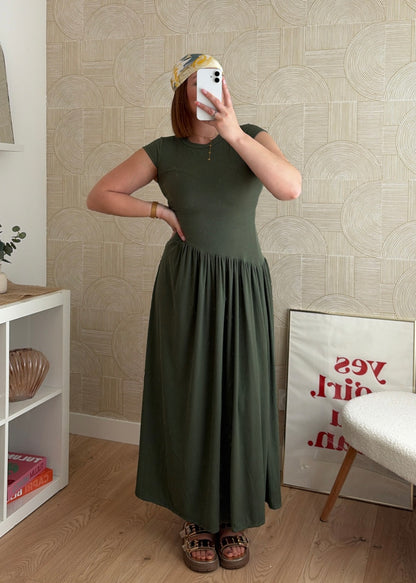 Robe longue kaki - HARMONY