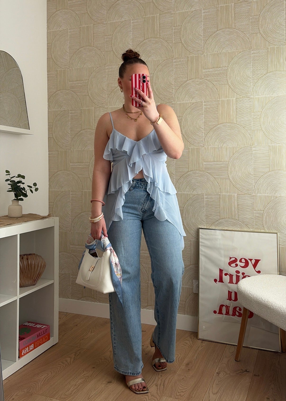 Top asymétrique bleu - PAULA