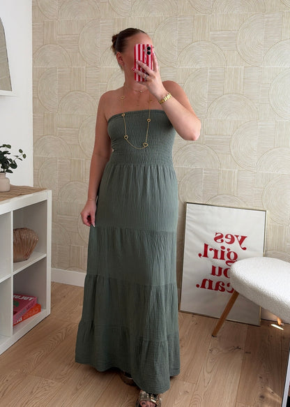 Robe bustier kaki - MAËLYS