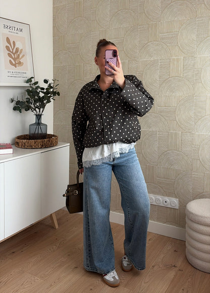 Bomber kaki à pois - ELIOS