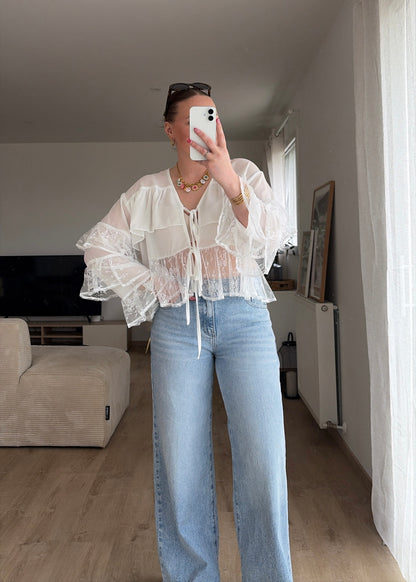 Blouse blanche - DENTELLE