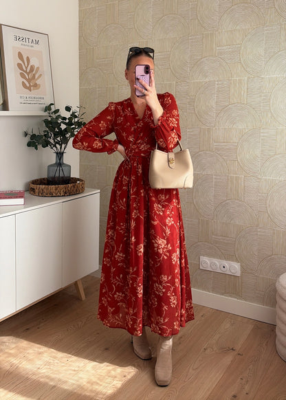 Robe longue rouille - SAFIA