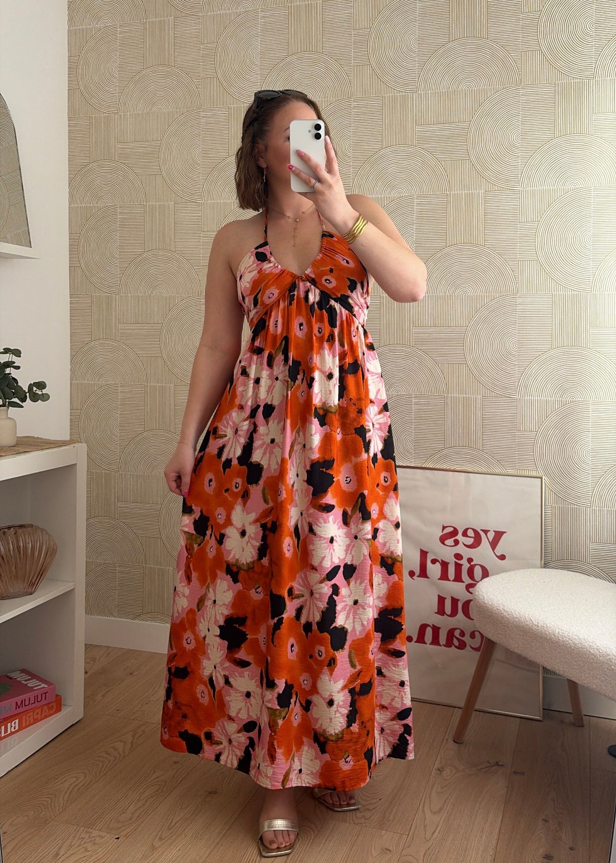 Robe bohème orange - AURÉLIE