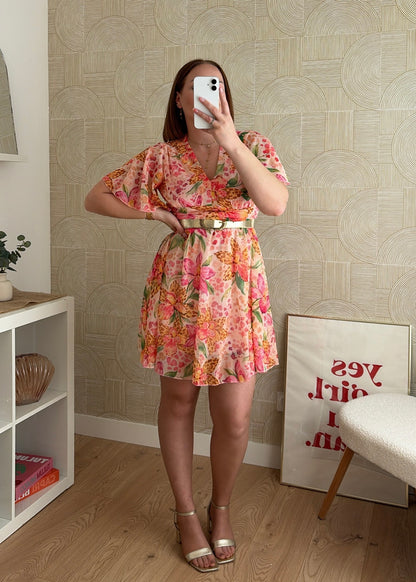 Robe courte orange - DINSA