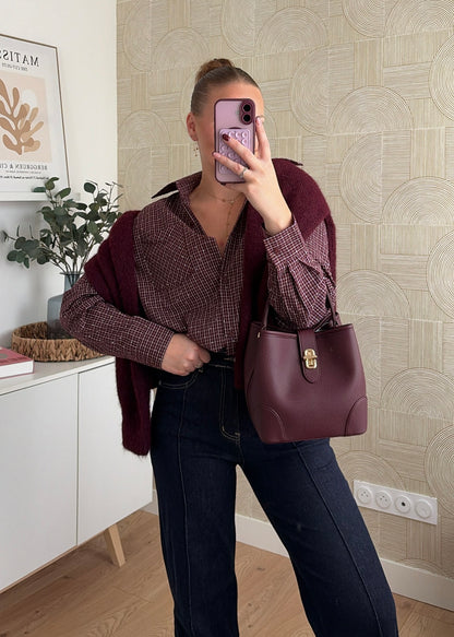 Chemisier strass burgundy - ELENA