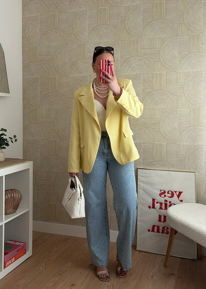 Blazer asymétrique jaune - ELSA