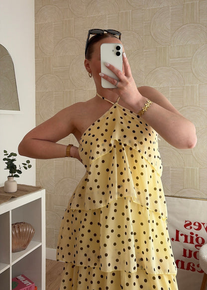 Robe à volants jaune - FLYA