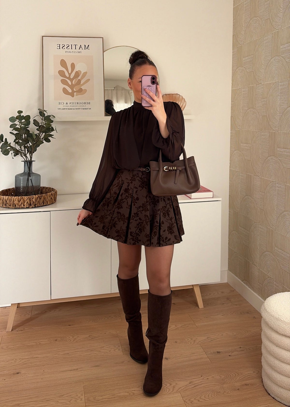 Jupe patineuse choco - CLARA