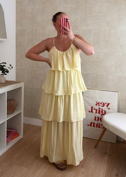 Robe longue jaune - ZOÉ