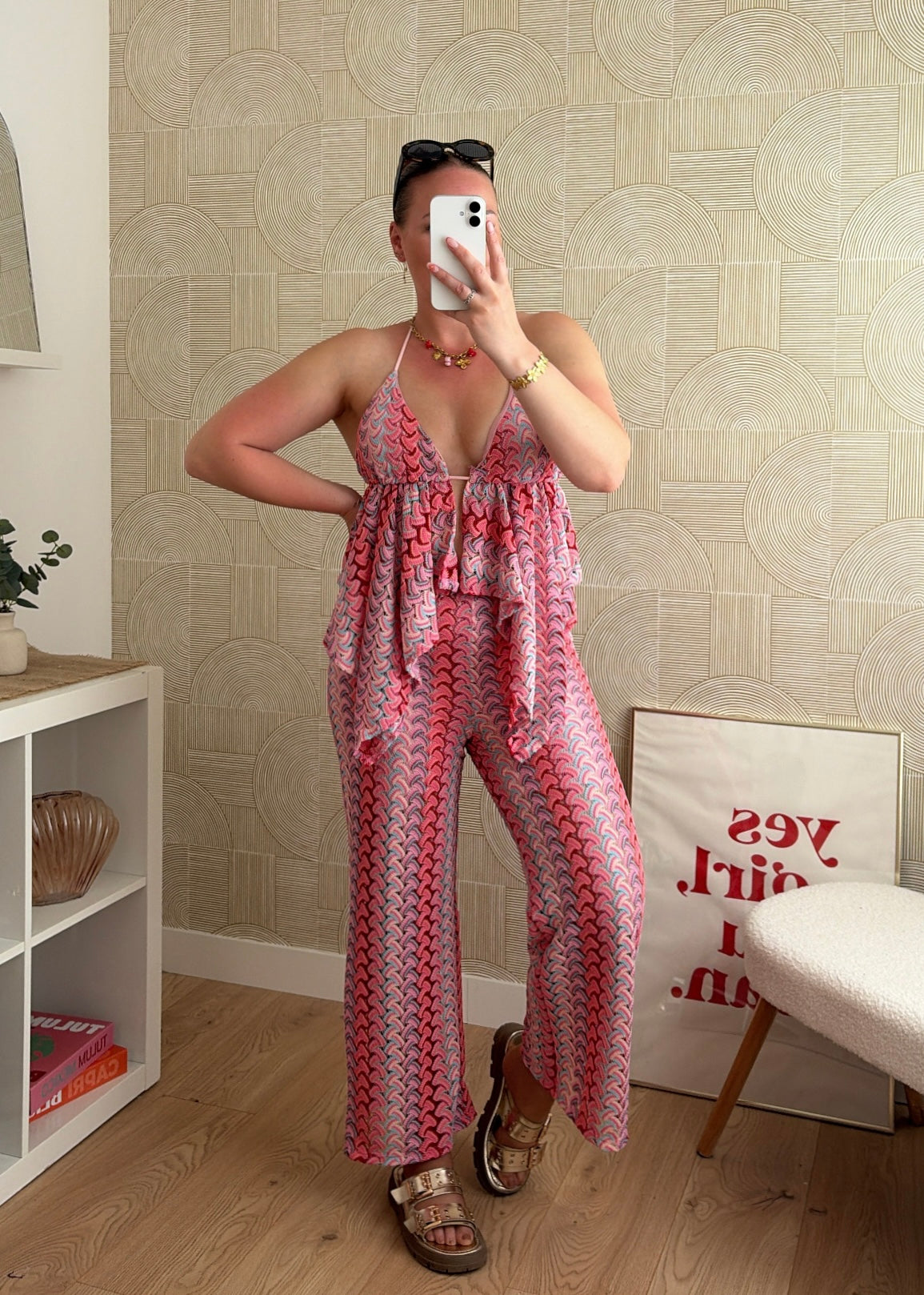 Ensemble en maille rose - SOLERO