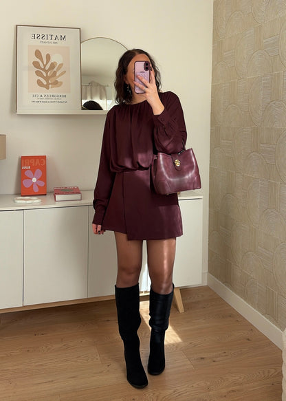 Combinaison bordeaux - LYDIE