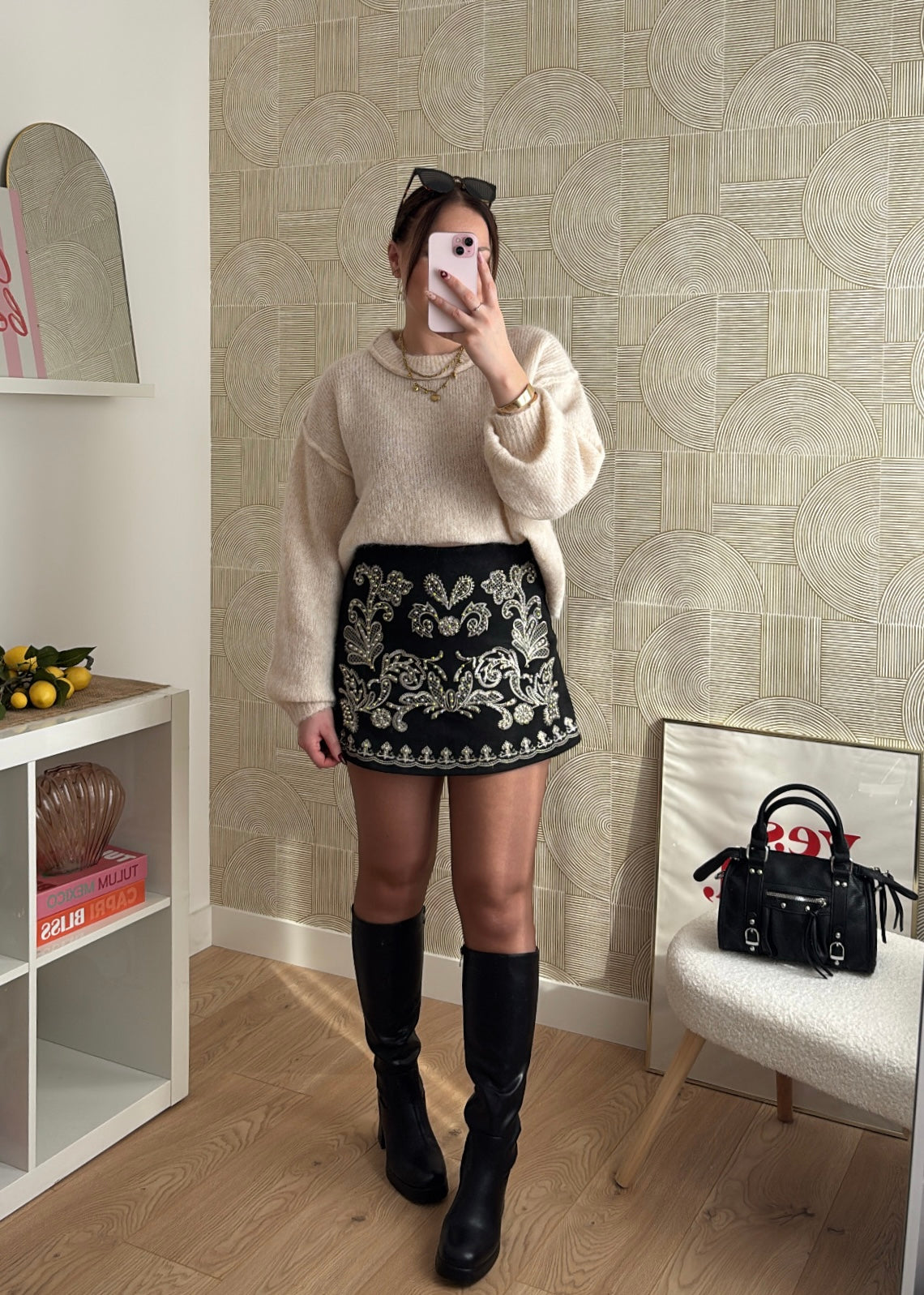 Jupe-short brodée - BLAKAS