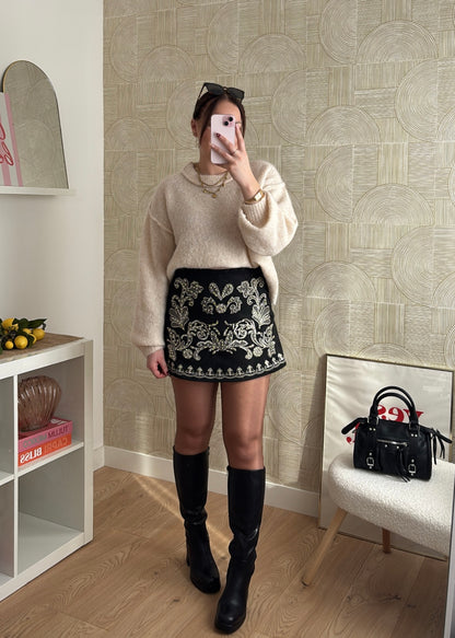 Jupe-short brodée - BLAKAS