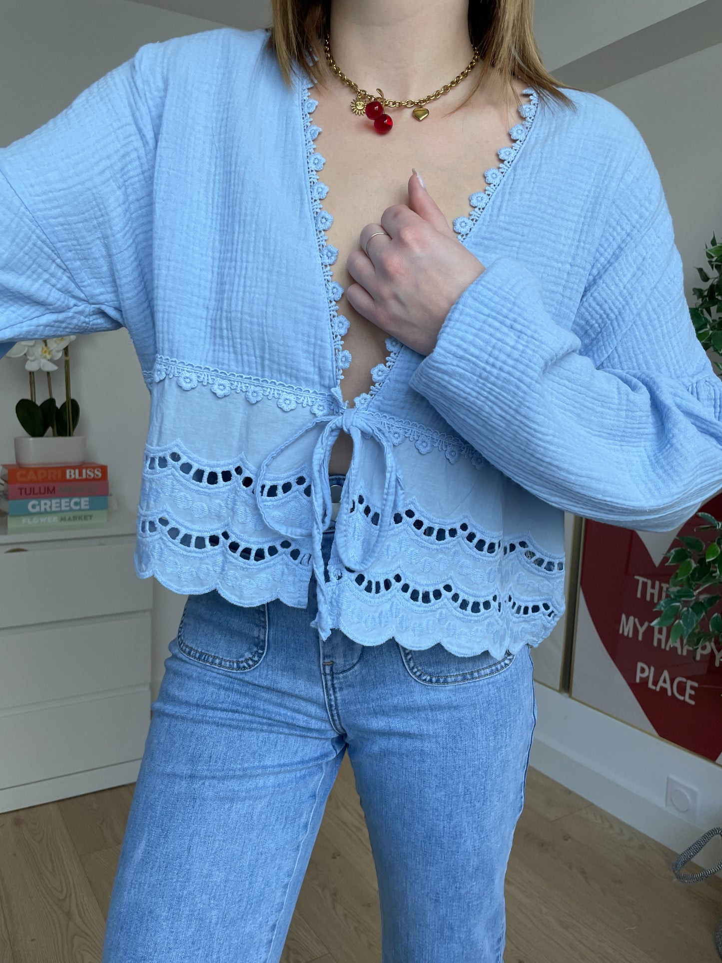 Blouse bleu CAMILLE