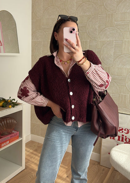 Chemisier bordeaux - SWAN