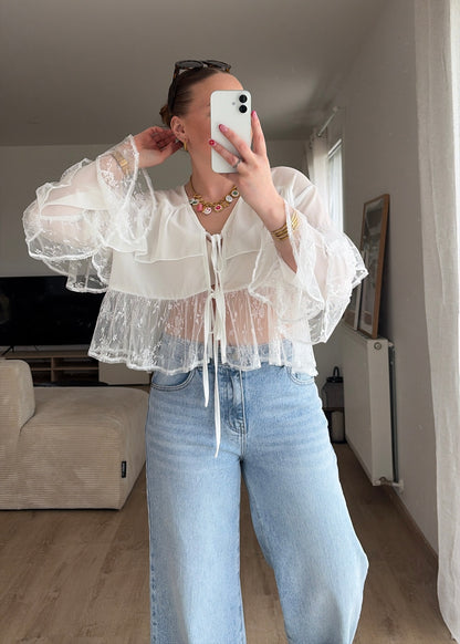 Blouse blanche - DENTELLE