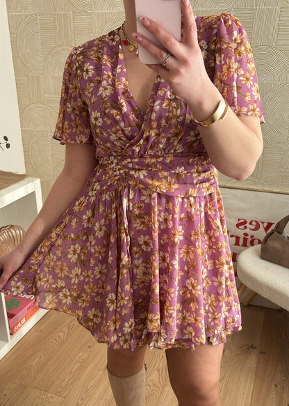 Robe courte fleurie - NINHA