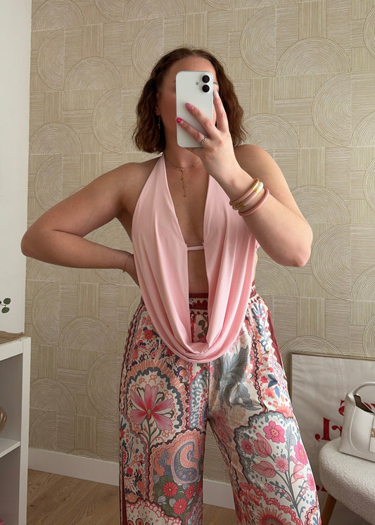 Top drapé rose baby - IVORY
