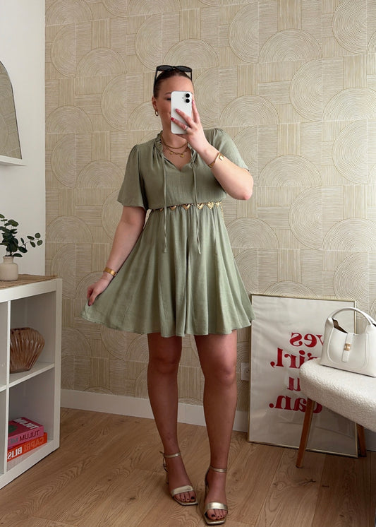 Robe courte kaki - LADY