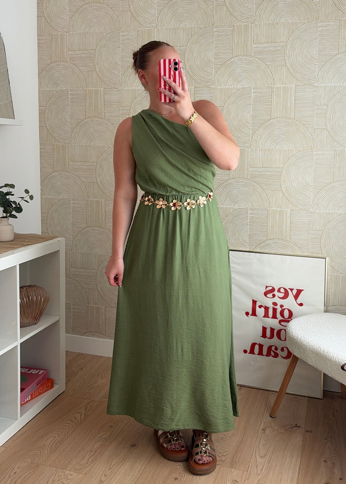 Robe longue olive - IRIS