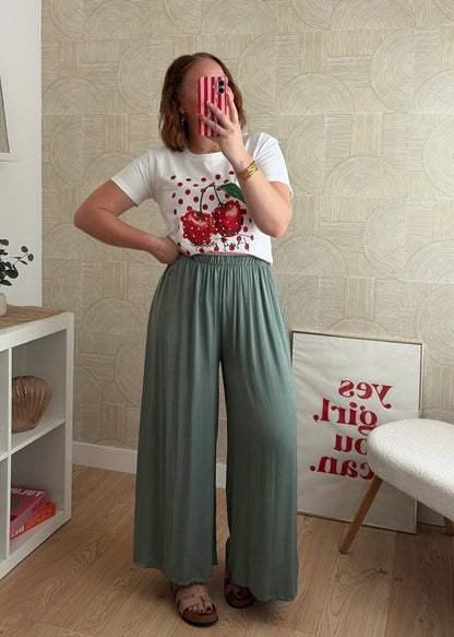 T-shirt cerise blanc - CHERRY