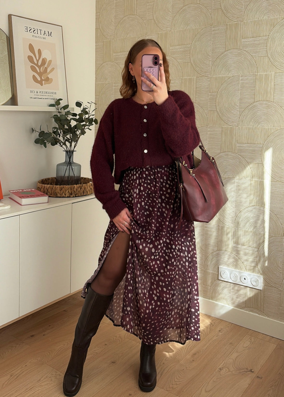 Jupe longue prune - JOY