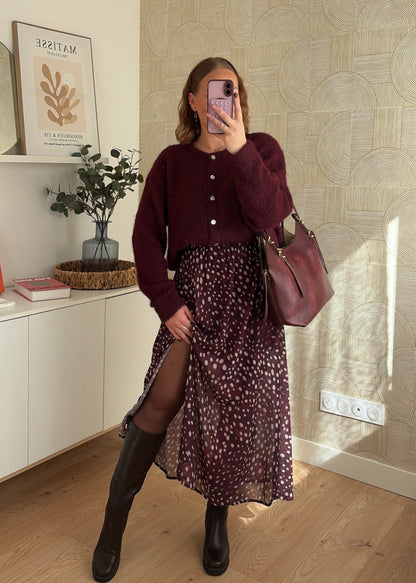 Jupe longue prune - JOY