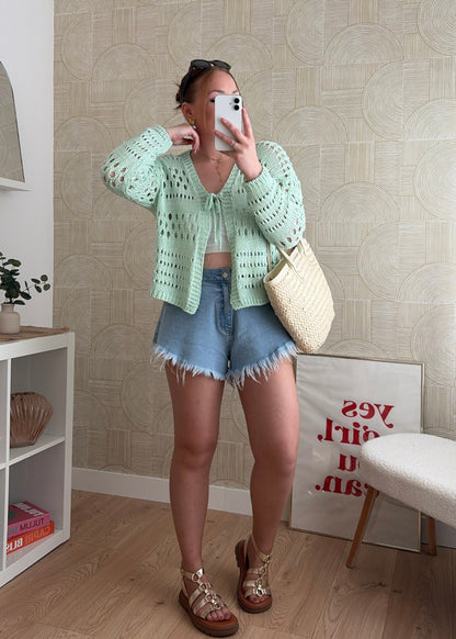 Gilet vert - CROCHET
