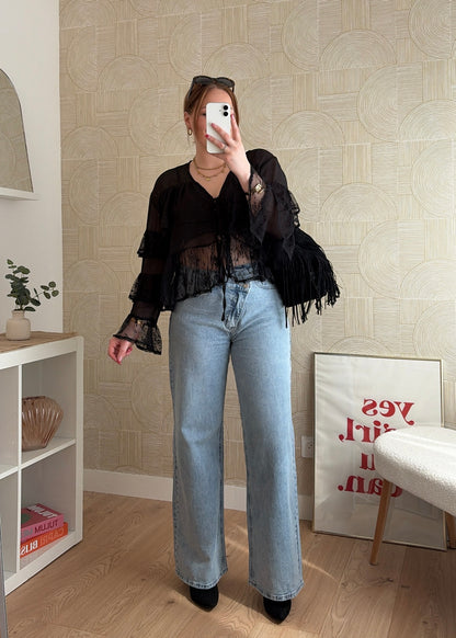 Blouse noire - DENTELLE