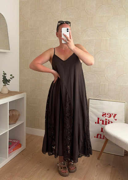 Robe dentelle choco - CALIPSO