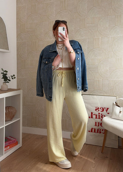 Pantalon jaune - GAZE DE COTON