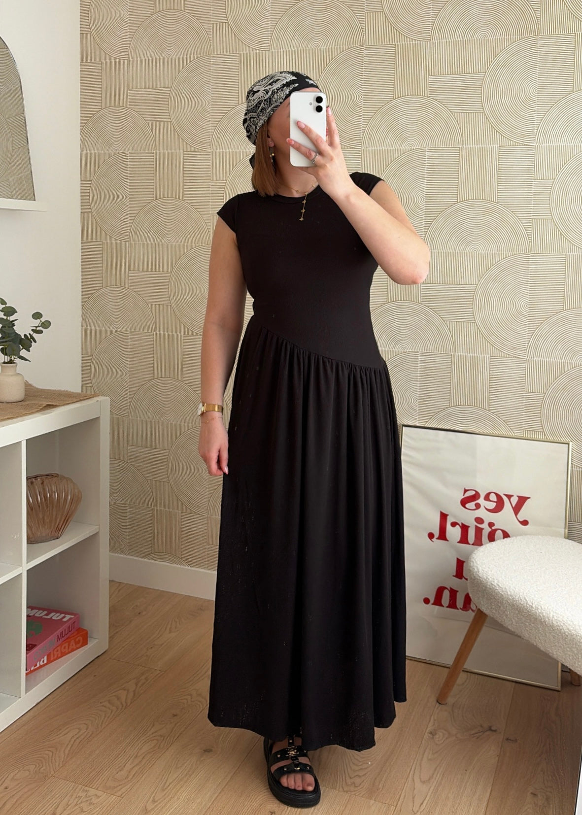 Robe longue noire - HARMONY