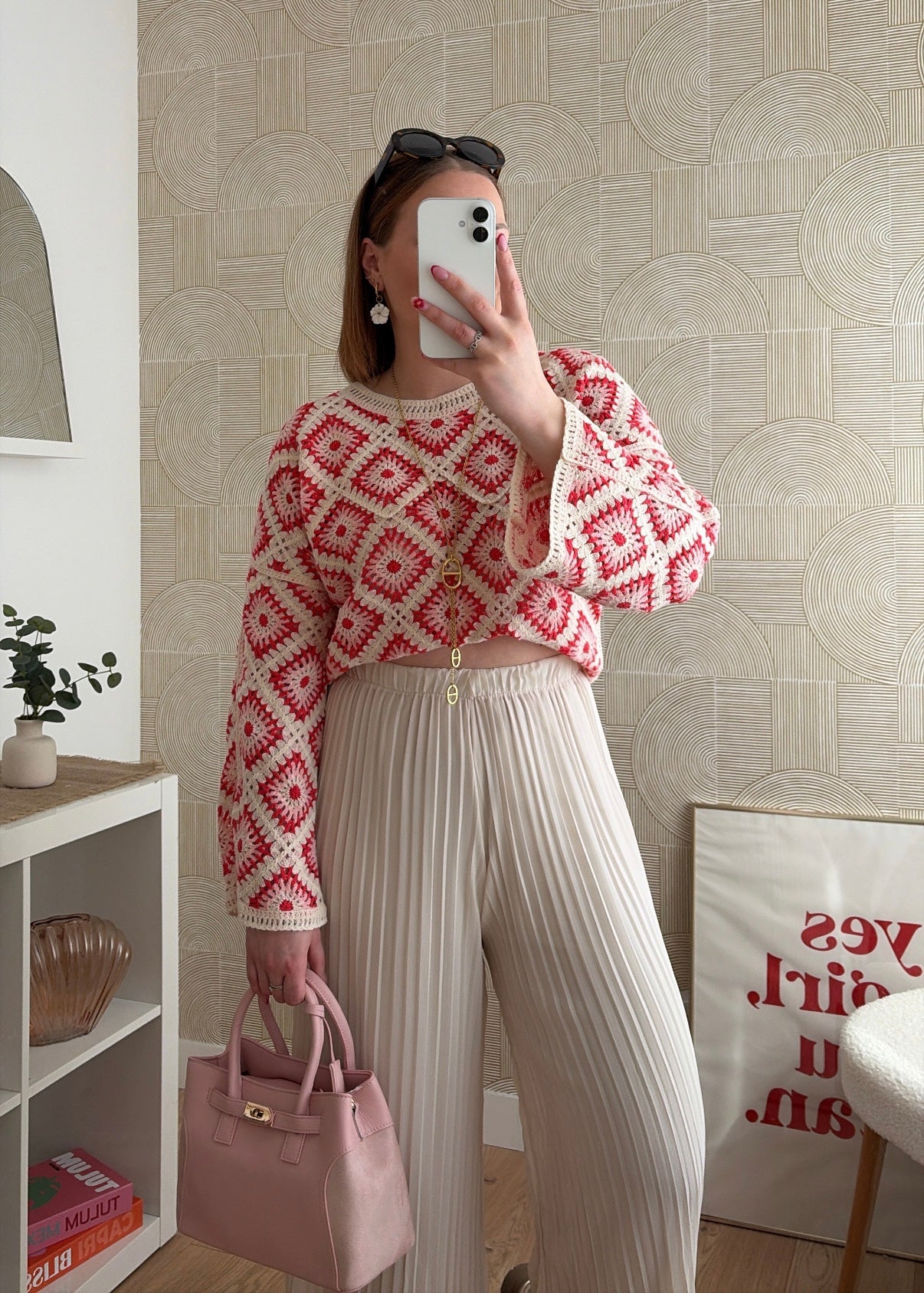 Pantalon plissé beige - ISIS