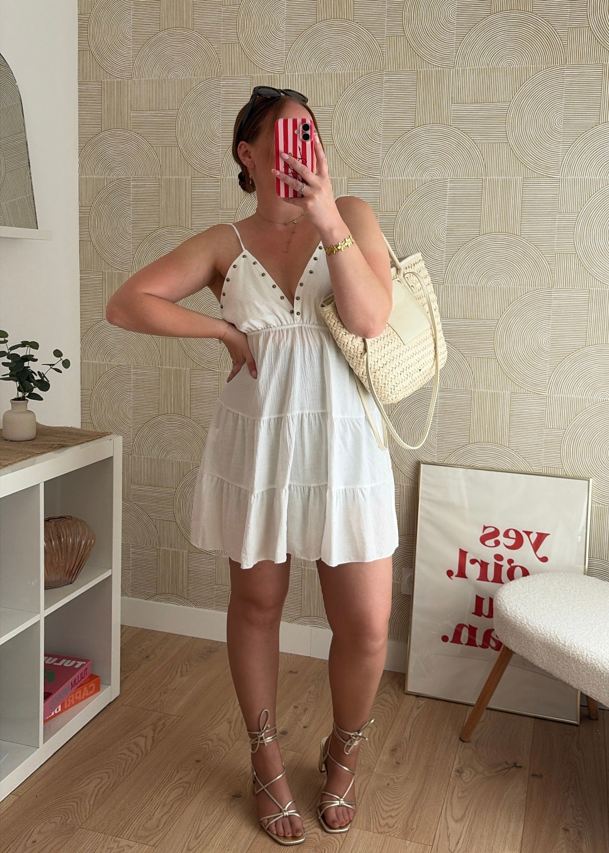 Robe cloutée blanche - OLIVIA