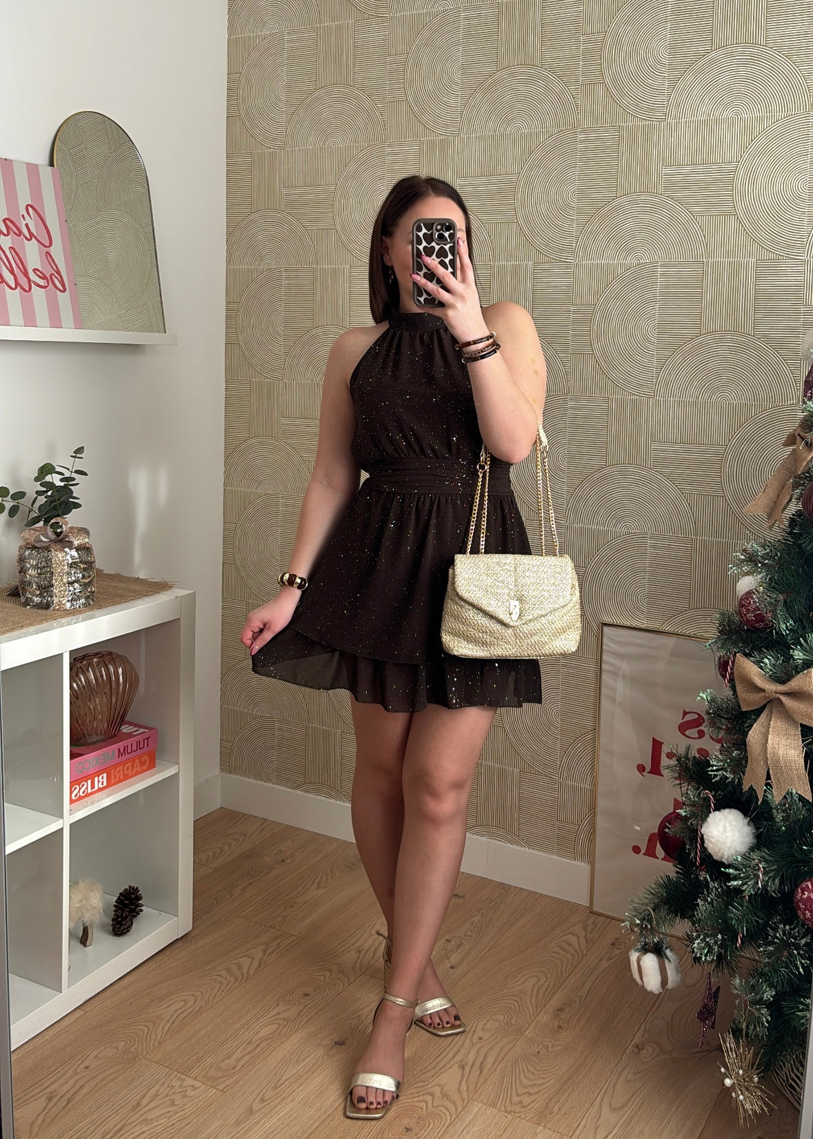 Robe courte choco "LA FLAMBOYANTE"