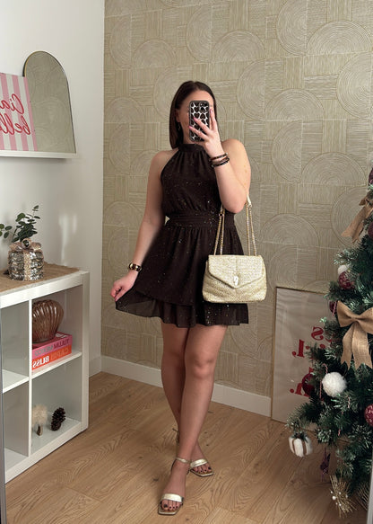 Robe courte choco "LA FLAMBOYANTE"